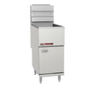 Economy Fryer, gas, floor model, 35-40 lb. capacity, thermostatic controls, standing pilot, includes: (2) wire mesh baskets, tube rack, drain extension & removable basket hanger, stainless steel tank, door & front, 6" adjustable legs, 90,000 BTU, CSA, NSF (Note: Qualifies for Southbend's Service First™ Program, see Service First document for details)