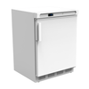 Value Series Refrigerator, reach-in, undercounter, 5 cu. ft. capacity, (1) solid hinged field reversible door, (3) adjustable epoxy shelves, ABS interior, steel frame construction with white painted exterior, casters, R290 Hydrocarbon refrigerant, 1/8 HP, 115v/60/1-ph, 2.0 amps, NEMA 5-15P,  cETLus, ETL-Sanitation