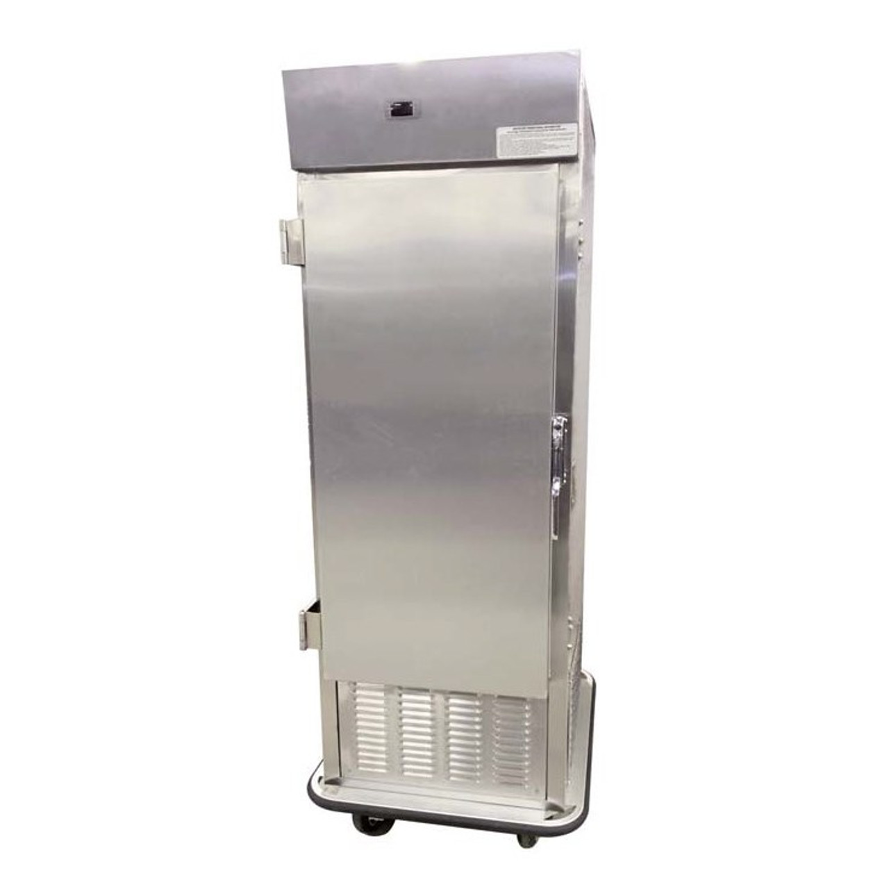 Air-Screen Trayline Refrigerated Cabinet, mobile, insulated, bottom-mounted refrigerator, (15) 18"x 26" pans, fixed slides, 3" centers, (1) solid hinged door, stainless steel construction, 6" swivel casters (2 with brakes), 1 HP, cULus, NSF