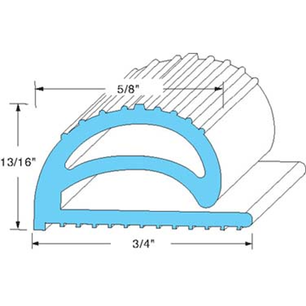 Gasket, compression, per ft. (ICS item R100)