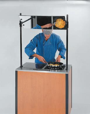 MODEL 2075 Creation Express™ Station Mobile Cooking Cart. Shown with optional Demonstration Mirror.