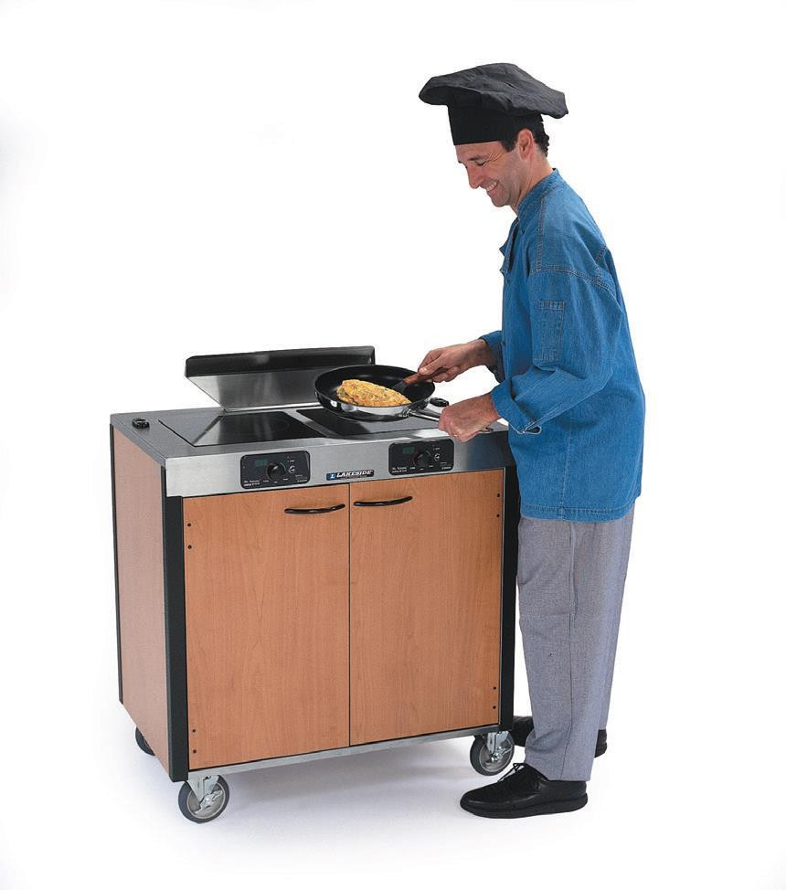 Creation Express™ Station Mobile Cooking Cart MODEL 2075. Shown with optional laminate color.
