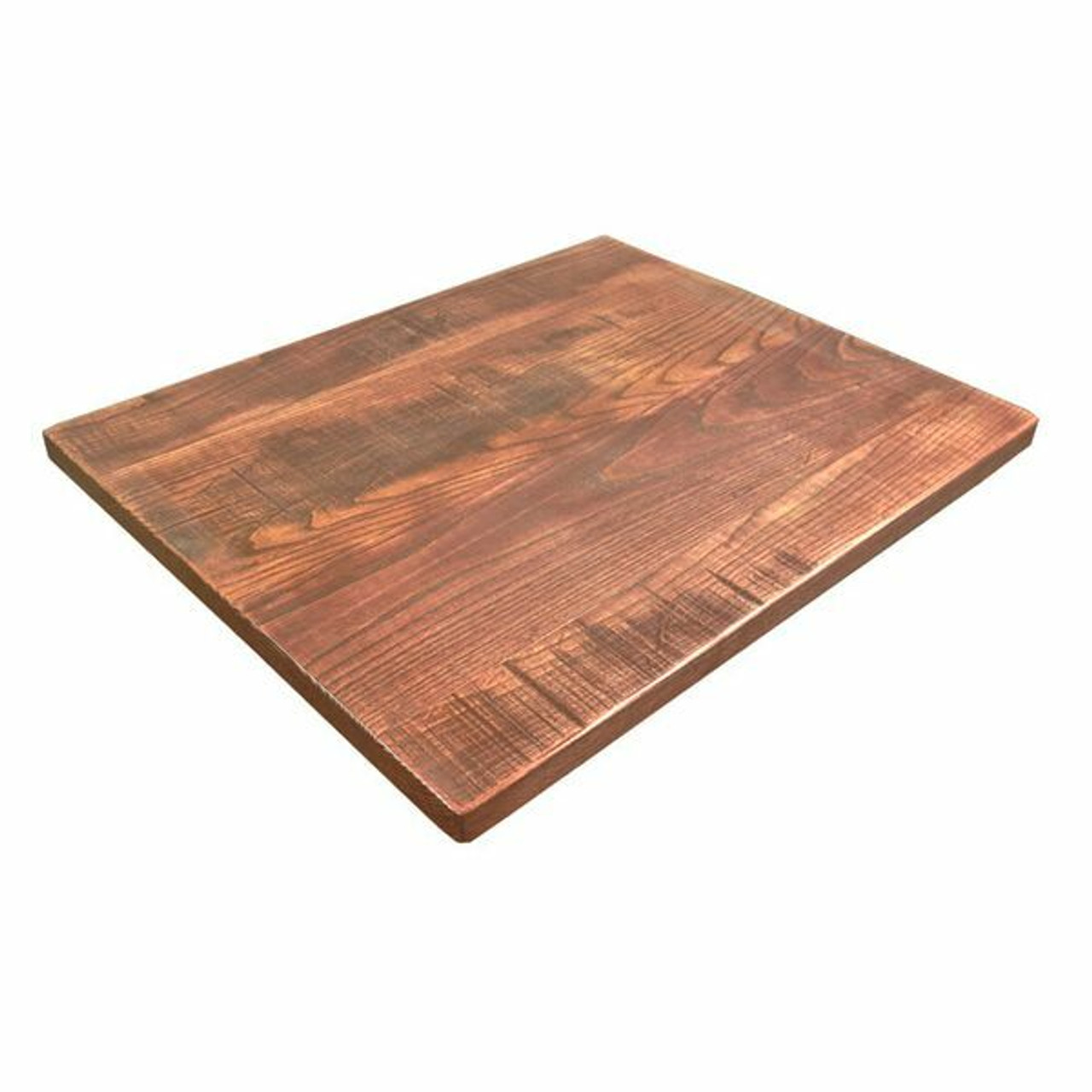 TopShield™ Table Top, 1-1/4" thickness, rustic wood, light mahogany finish