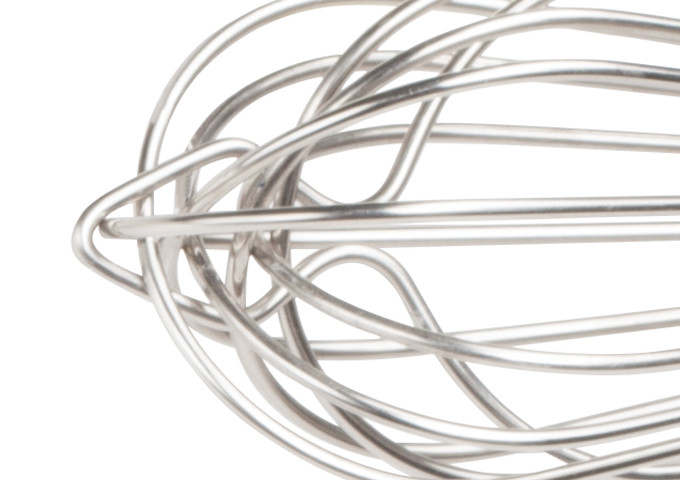French Whip, 14" long, stainless steel