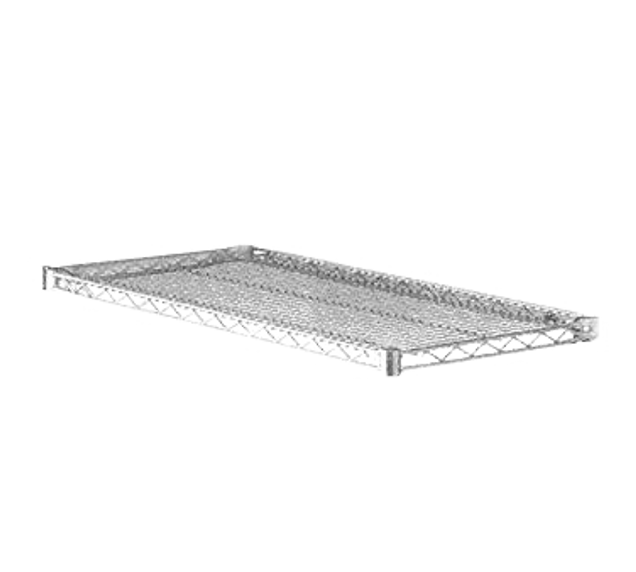 Super Erecta® Shelf, wire, 60"W x 24"D, stainless steel finish, plastic split sleeves are included in each carton, NSF