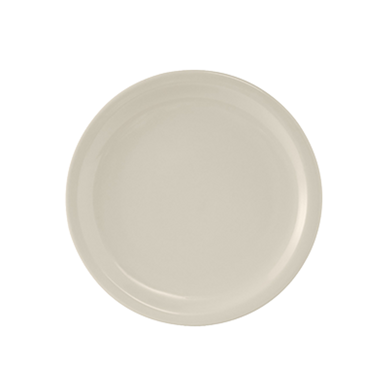 Plate, 6-1/2" dia., round, narrow rim, microwave & dishwasher safe, oven proof, fully vitrified, lead-free, ceramic, TuxCare®©, Healthcare, Nevada, American White/Eggshell