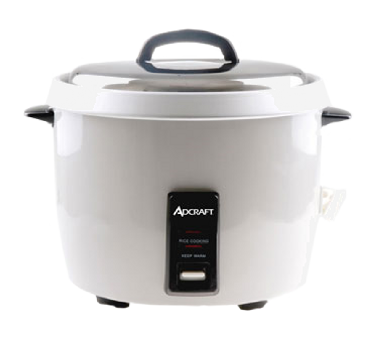 Rice Cooker, electric, 50 cups cooked rice capacity, complete with plastic oversized spork & clear measuring cup, keep warm feature, stainless steel lid, aluminum interior, 208/240v/60/1-ph, 14.5 amps, NEMA 6-20P, 2630-3500 watts