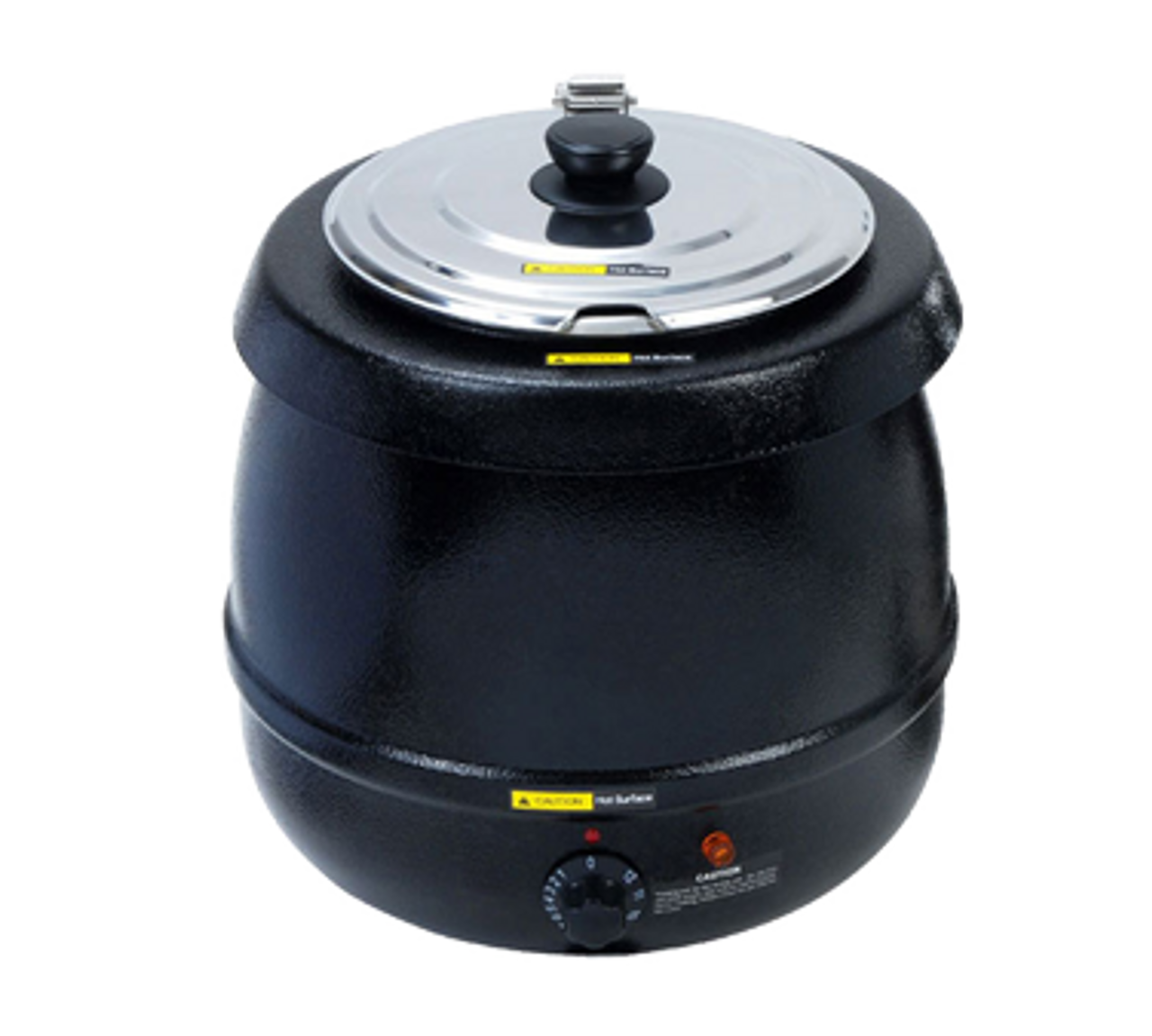 Soup Kettle, 11 qt., adjustable temperature control, hinged lid and insert included, black powder shell, 110v/60/1-ph, 3.6 amps, 400 watts, NEMA 5-15P