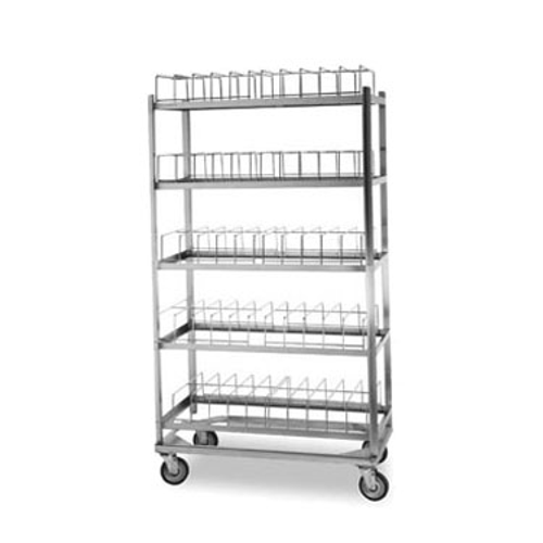 Dome Drying Rack, (5) shelf, 100 dome capacity, stainless steel, 5" swivel casters, NSF, Made in USA