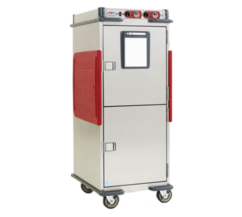 C5™ T-Series Transport Armour™ heavy-duty insulated mobile heated cabinet, full height dual cavity with independent cavity temperature control, adjustable lip load slides 3-2/5" OC, top mount analog thermometer & electro-mechanical thermostat (14) 18" x 26" or (28) 12" x 20" x 2-1/2" pan capacity, 304 stainless steel, foamed-in-place polyurethane insulation, maximum temperature 200°F, 6" casters, 120V/60/1, 1400 watts, 12 amps, NEMA 5-15P, cULus, NSF, ENERGY STAR®