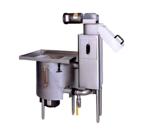 Waste System, free-standing design, 24" diameter slurry chamber, 12" stainless steel disk, approximately 500 lb/hr capacity, stainless steel construction, tubular legs with bullet feet, 5 hp pulper, 2 hp extractor, 208v/240v/480v, NSF