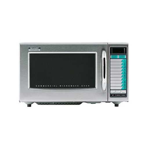 Microwave Oven, medium duty, 1000 watts, 1.0 cu. ft. capacity, stainless steel door, cavity, and outer wrapper, digital programmable controls, durable side-hinged see-thru door, Express Defrost™, (1) power level, (10) computerized touch pads, double quantity, 120v/60/1-ph, 14 amp, NEMA 5-15P, UL, NSF