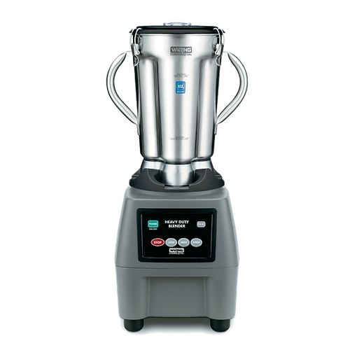 Food Blender, heavy-duty, 14-7/8"W x 15"D x 26"H, (1) gallon capacity, electronic membrane keypad, 3-speed with plus pulse, removable stainless steel container with (2) handles, clear lid, die cast base, 3-3/4 HP, 120v/60/1-ph, 15 amps, cETLus, NSF, Made in USA
