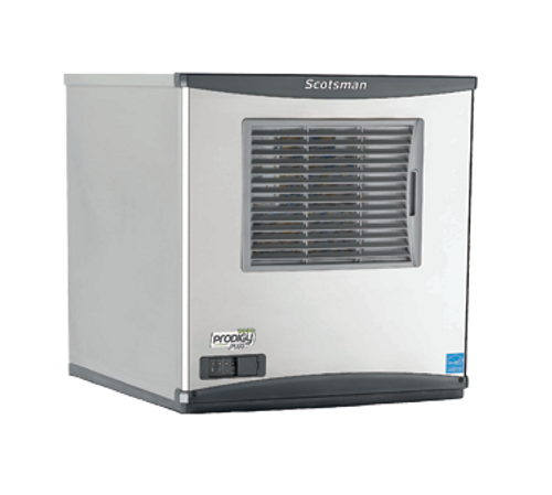 Prodigy Plus® Ice Maker, cube style, air-cooled, self-contained condenser, production capacity up to 475 lb/24 hours at 70°/50° (340 lb AHRI certified at 90°/70°), medium cube size, AutoAlert™ indicating lights, WaterSense adjustable purge control, one-touch cleaning, harvest assist, front facing removable air filter, unit specific QR code, stainless steel finish, AgION™ antimicrobial protection, 115v/60/1-ph, 13.5 amps, cULus, NSF, CE, engineered and assembled in USA