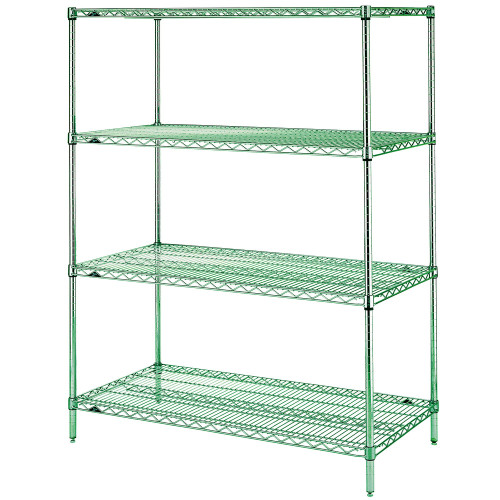 Super Erecta® Convenience Pak Shelving Unit, 60"W x 24"D x 74"H, (4) wire shelves with clips & (4) split posts with adjustable feet, Metroseal 3™ finish, KD, NSF Super Erecta® Convenience Pak Shelving Unit, 60"W x 24"D x 74"H, (4) wire shelves with clips & (4) split posts with adjustable feet, Metroseal 3™ finish, KD, NSF