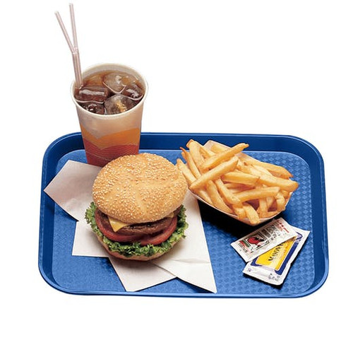 Fast Food Tray, 13-13/16" x 17-3/4", rectangular, rigid bottom, textured surface, dishwasher safe, polypropylene, NSF