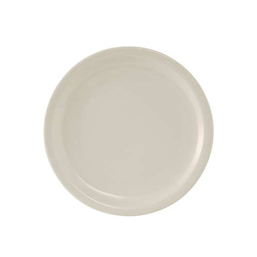 Plate, 6-1/2" dia., round, narrow rim, microwave & dishwasher safe, oven proof, fully vitrified, lead-free, ceramic, TuxCare®©, Healthcare, Nevada, American White/Eggshell