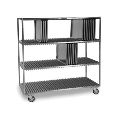 Lakeside 898 Mobile Dome Drying Rack, Stainless Steel, (5) Shelves