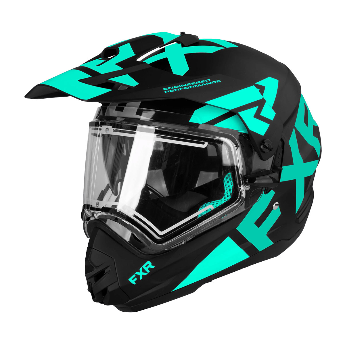 FXR Torque X Team Helmet w/ Electric Shield/Sun Shade 22 - Black