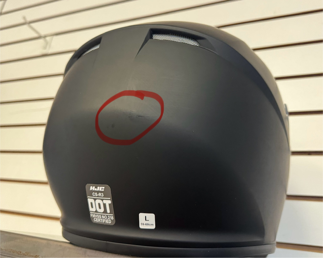 hjc bluetooth helmet cs-r3 used HJC CS-R3 SNOW MATTE BLACK MOTORCYCLE HELMET (LARGE) - USED