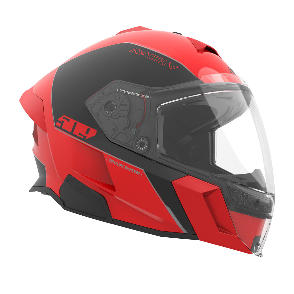 509 Mach V Helmet - Racing Red - Street Helmet | SnowBigDeal