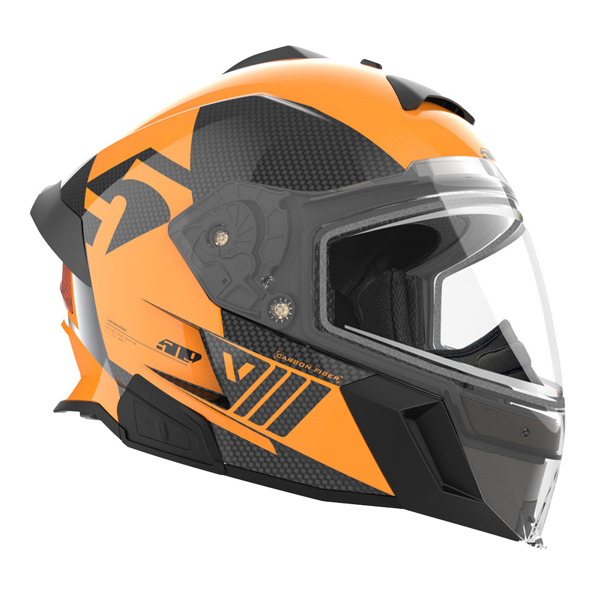 509 Delta V Carbon Commander Helmet (XL Shell) - Orange | SnowBigDeal