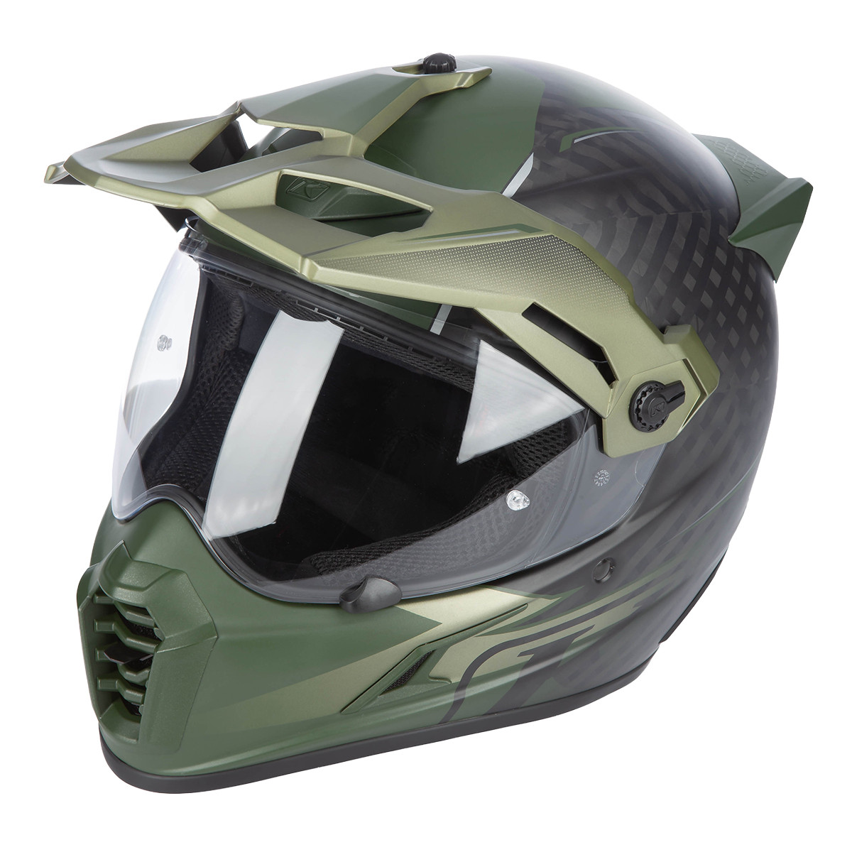 Klim Krios Pro Helmet (ECE/DOT) - Echo Matte Black / Rifle Green