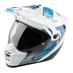 Klim Krios Pro Helmet (ECE/DOT) - Spectrum White / Blue [Sample]