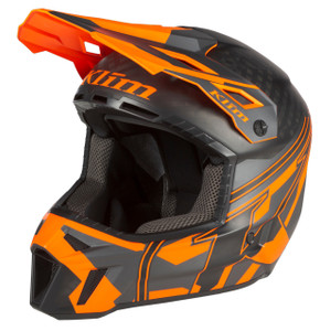 Klim F3 Carbon Pro Helmet (ECE) - Ascent Asphalt/Strike Orange Klim F3 Carbon Pro Helmet (ECE) - Ascent Asphalt/Strike Orange