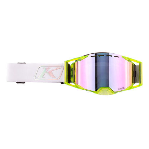 Klim Rage Goggle - Foundation Hi-Vis (Dark Smoke Tint / Pink Mirror)