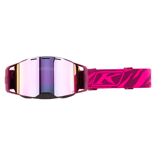 Klim Edge Goggle - Zebra Pink Glo (Dark Smoke Tint / Pink Mirror)