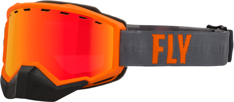 FLY Focus Snow Goggle - Gray/Orange (Rose Tint/Red Mirror)