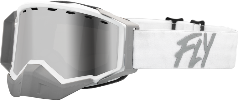 FLY Zone Snow Goggle - White/Light Gray (Smoke Tint/Silver Mirror)