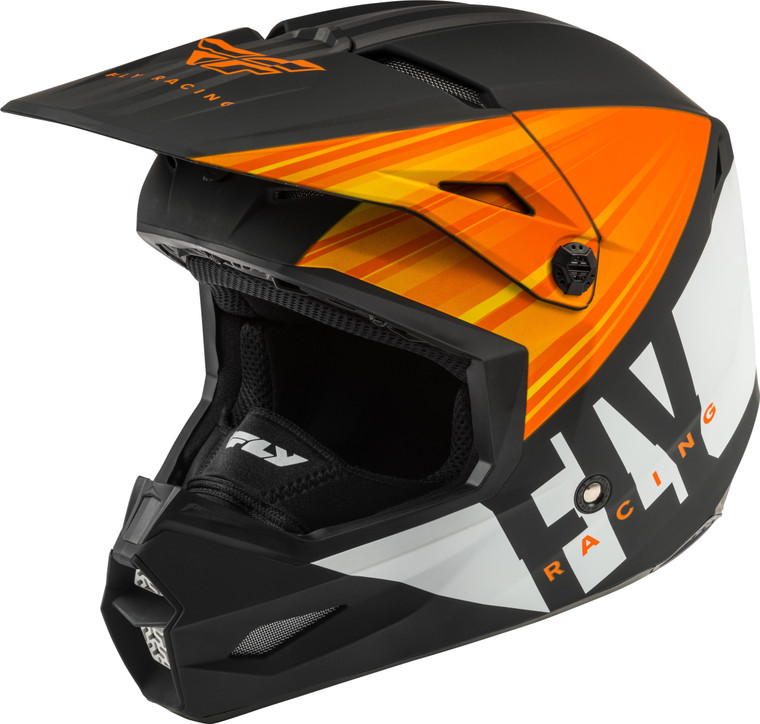 Fly Racing Kinetic Cold Weather Helmet - Matte Orange/Black/White