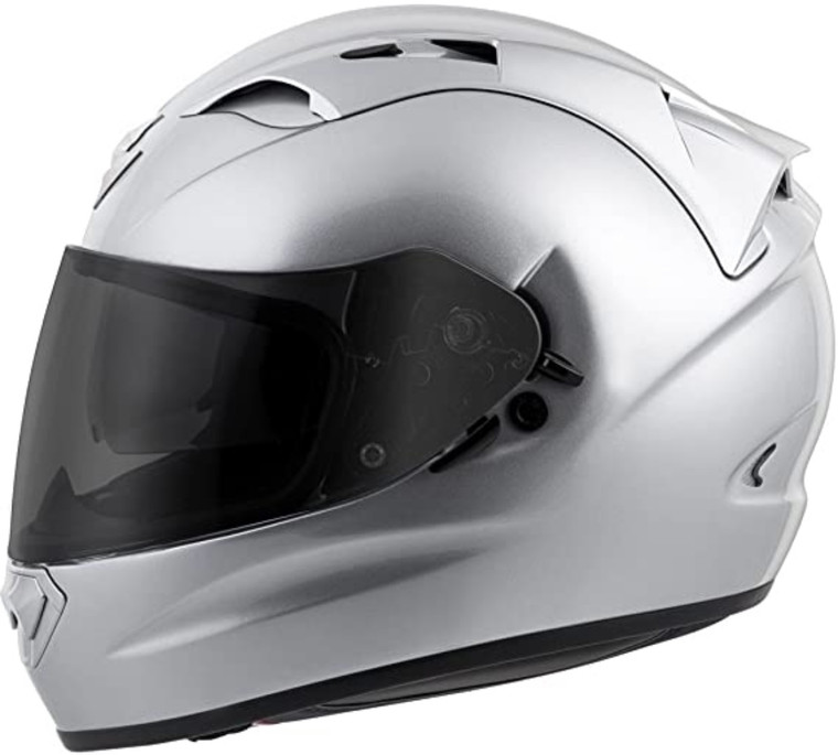 Scorpion EXO-T1200 Full-Face Solid Helmet Silver Size X-Small - New w/ Defects