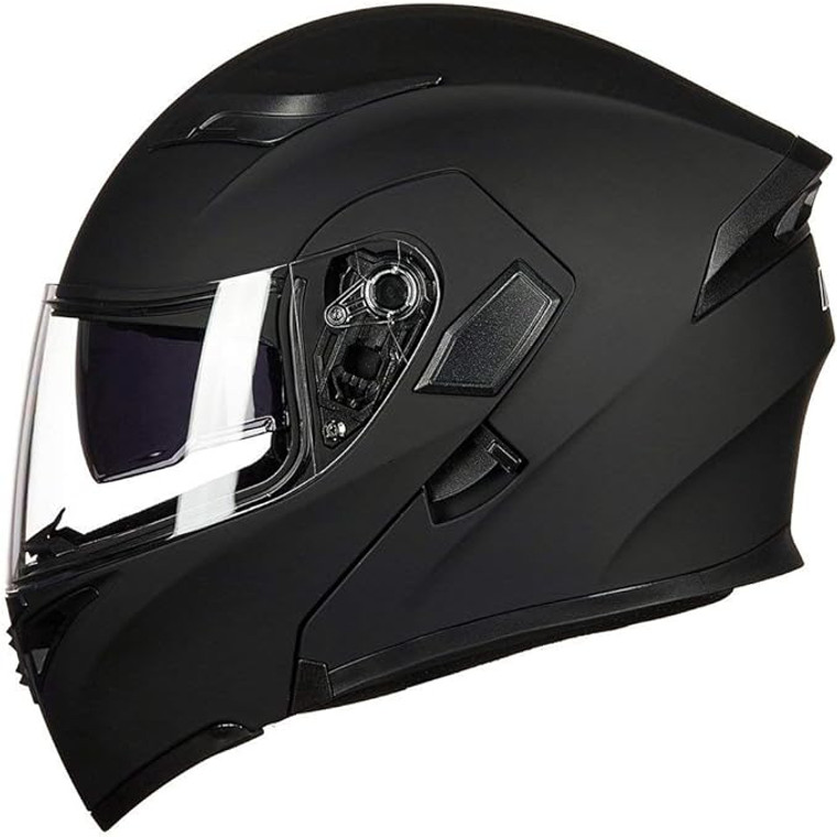 ILM 902 MODULAR FLIP UP MOTORCYCLE HELMET (MATTE BLACK) (LARGE) - USED