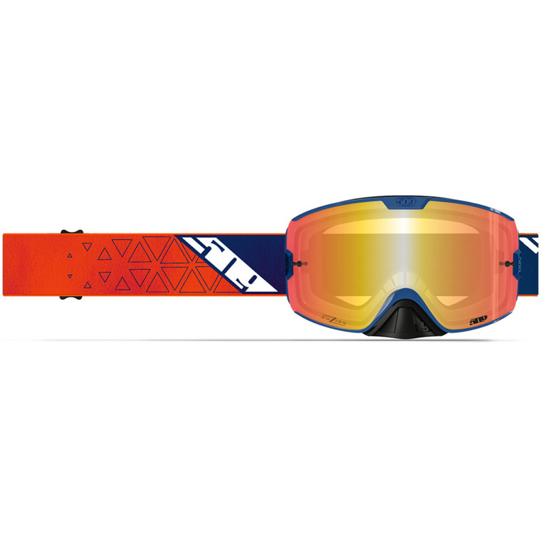 509 Kingpin Fuzion Offroad Goggle - Orange Navy (Clear/Fire Mirror) - Demo Model
