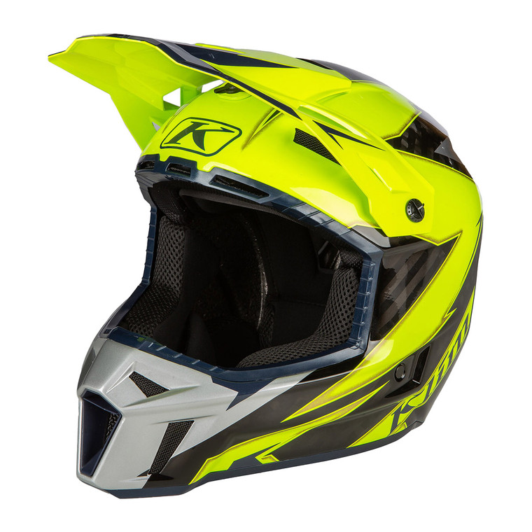 Klim F3 Carbon Off-Road Helmet (ECE) - Lightning Hi-Vis [Sample]