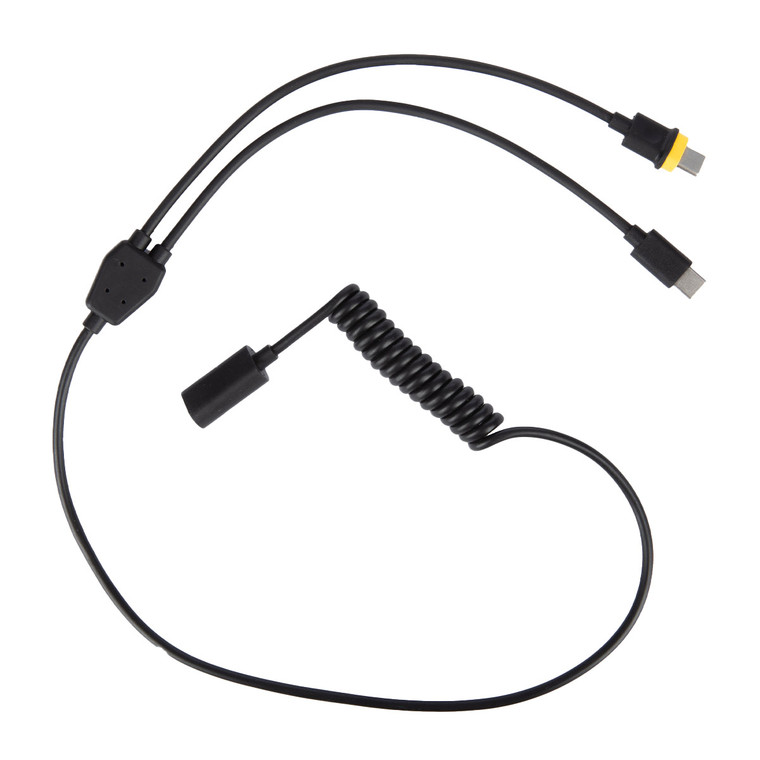Klim eFire Goggle USB-C 2-in-1 Extension Cable - Black