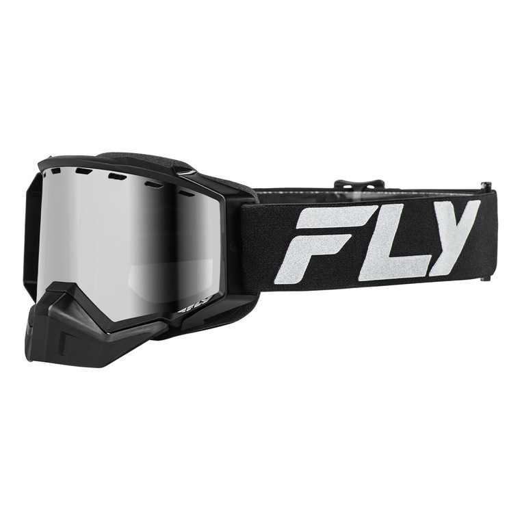 FLY Racing Zone Elite Snow Goggle - Black / Silver (Polarized Smoke Tint / Silver Mirror)