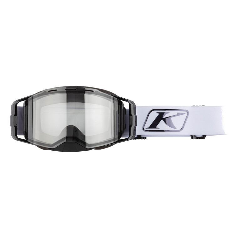 Klim Edge Goggle - Focus White / Black Chrome (Photochromic 2.0+ Clear To Smoke Tint)