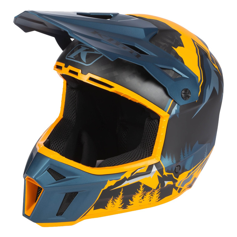 Klim F3 Carbon Helmet (ECE) - DNA Sunrise / Petrol
