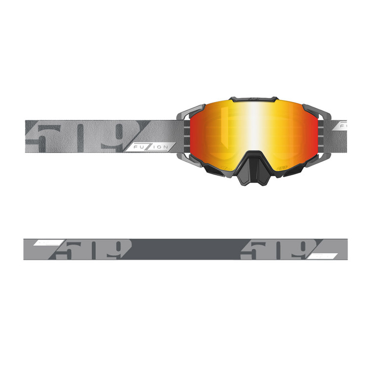 509 Sinister X7 Fuzion Goggle - Gray Ops (Light Rose Tint/Fire Mirror (HCS))
