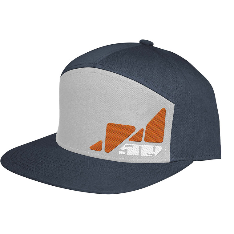 509 Hextant 7 Panel Snapback Hat - Navy Gray