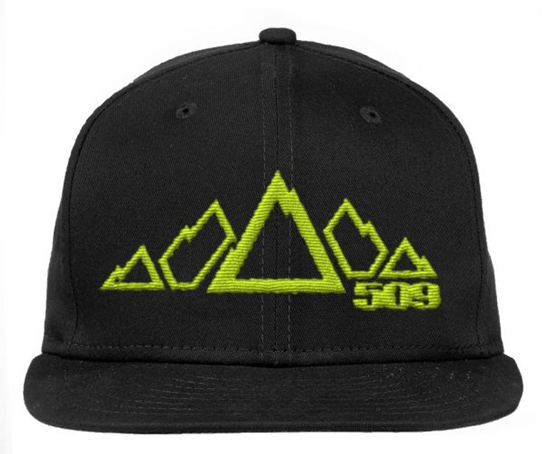 509 5 Peak Snapback Hat - Lime