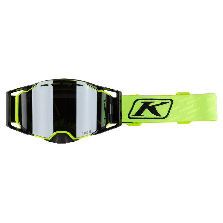 Klim Rage Goggle - Fragment HiVis (Dark Smoke Tint/Silver Mirror)