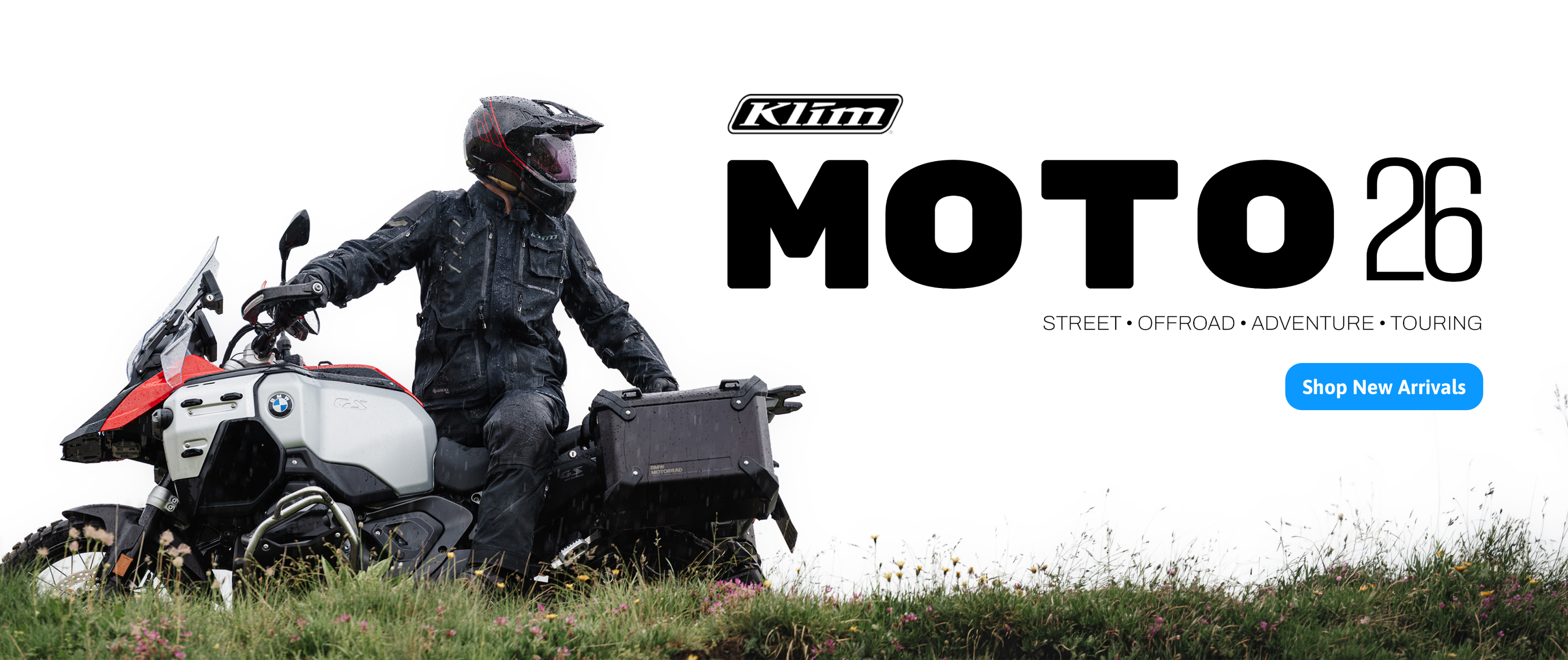 Klim Spring 2026 Moto Gear hero banner