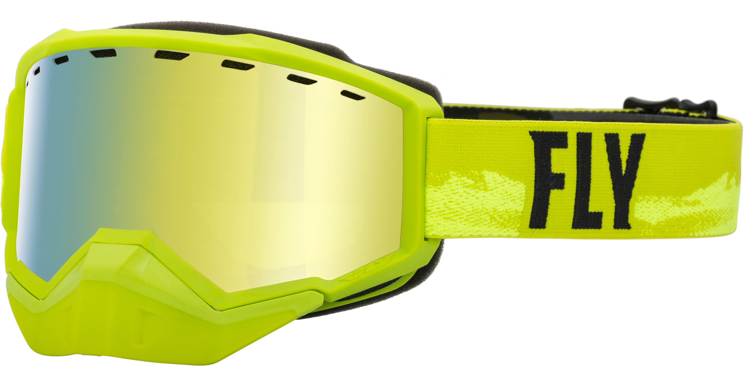 FLY Focus Snow Goggle - Green/Black (Yellow Tint/Gold Mirror)