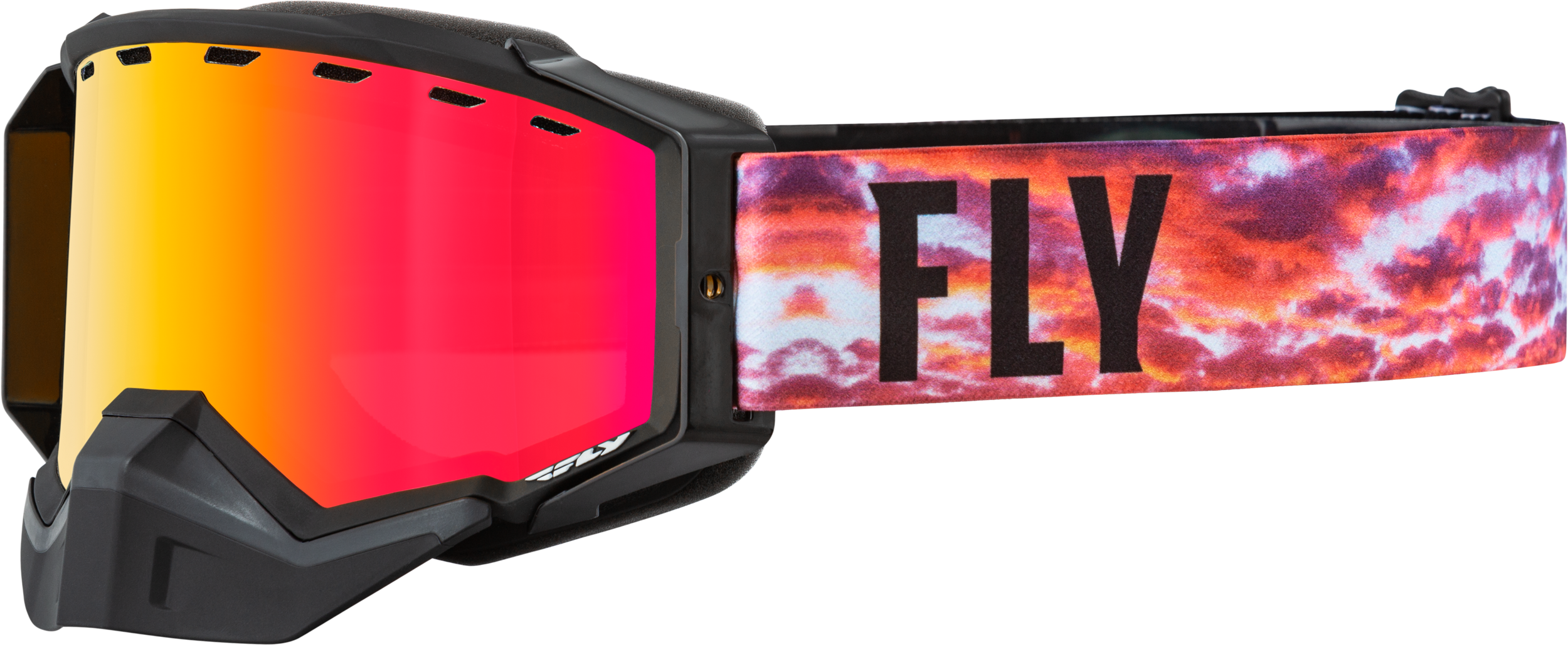 FLY Zone Pro Snow Goggle - Black/Sunset (Smoke Tint/Red Mirror (Polarized))