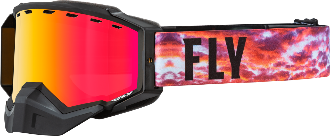 FLY Zone Pro Snow Goggle - Black/Sunset (Smoke Tint/Red Mirror (Polarized))